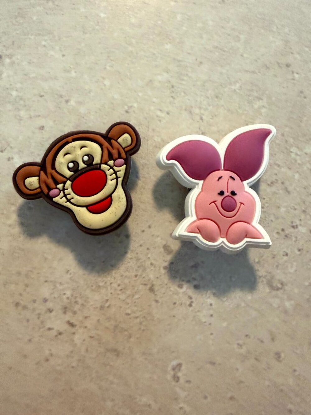 Tiger and Piglet croc shoe charms